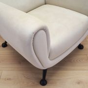 White armchair, Italian design, 1980s, production: Italy