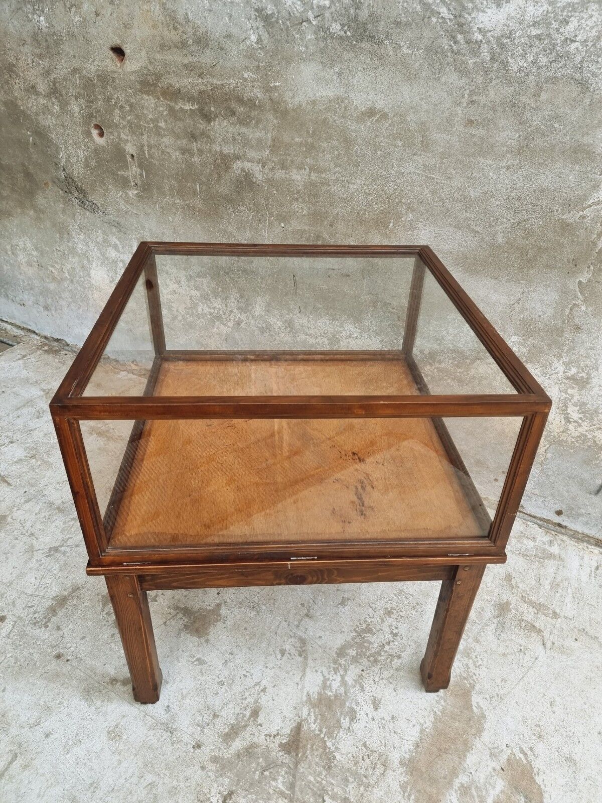 Old display cabinet shop display case or museum cabinet