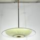 Mid-century curved glass disc chandelier from 50s