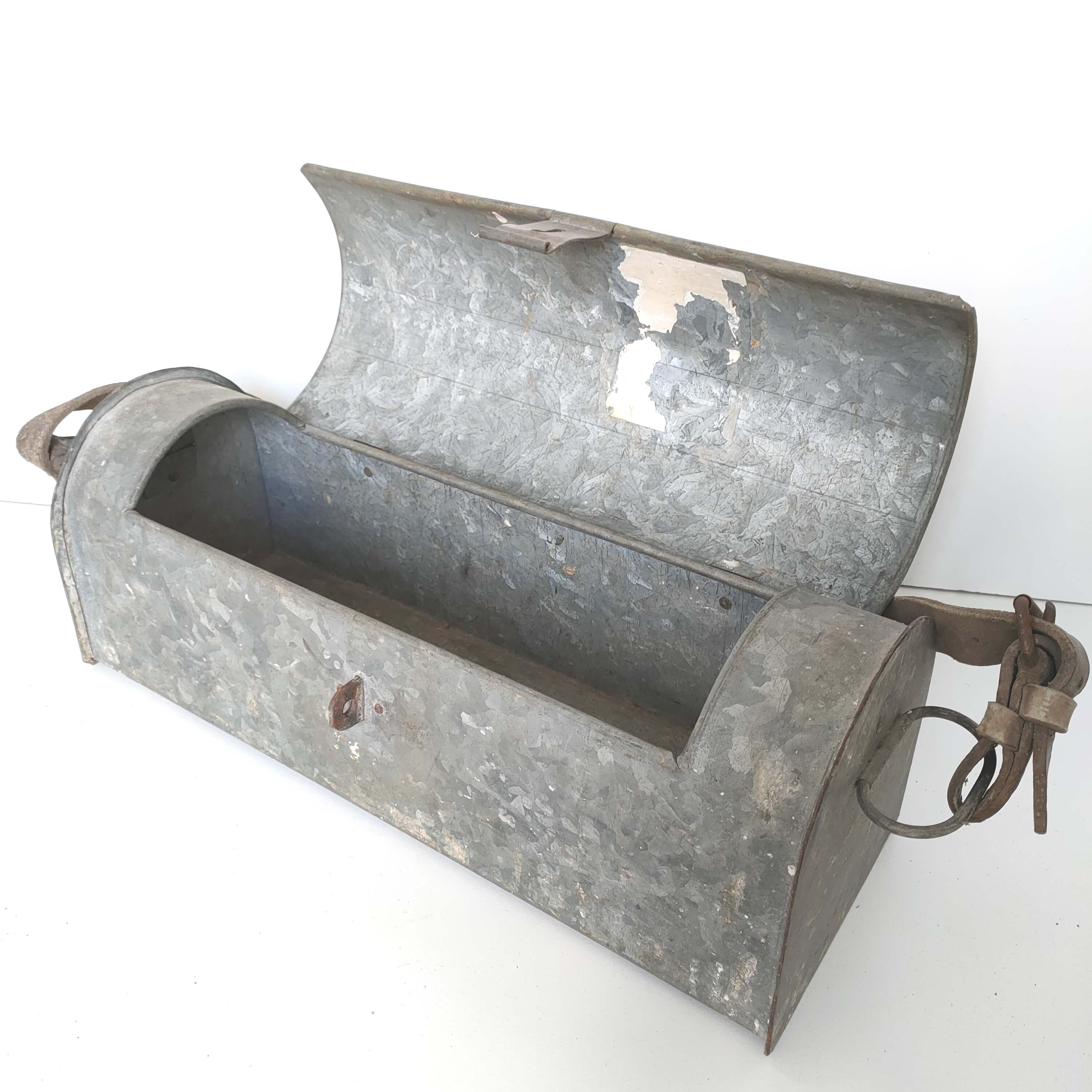 Old zinc plumber toolbox