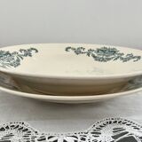 6 hollow plates, service Lutetia - Longchamp, Terre de fer