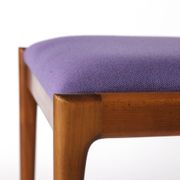 Set of 8 Vintage Chairs by Lübke – 1960s-70s Beech Wood & Violet Textile