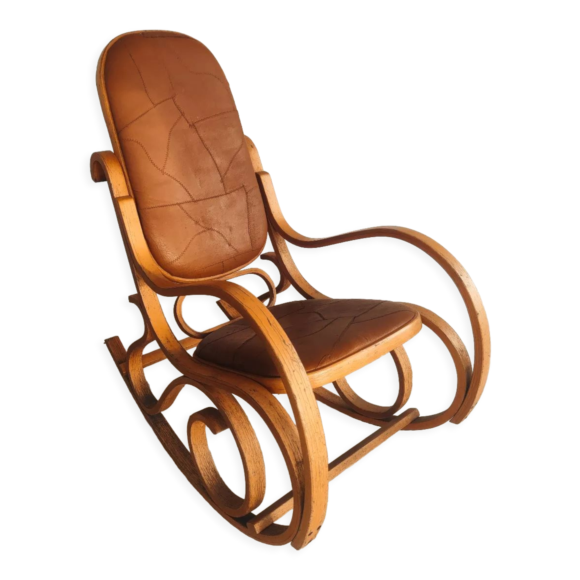 Rockingchair wood and leather