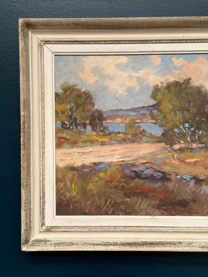 Original Oil on Canvas – “Landskap” by R. Keswik – Signed – Vintage