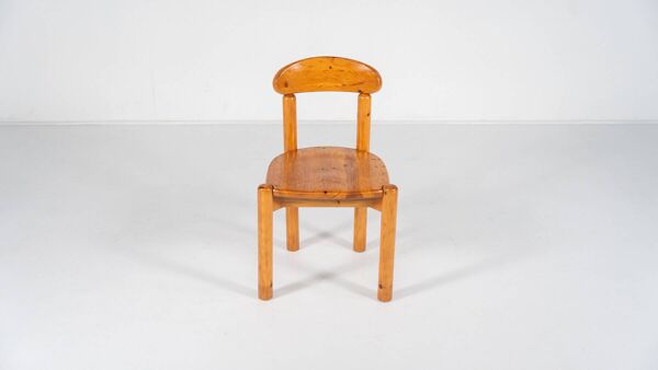 Ensemble de 8 chaises en pitchpin du milieu du siècle par Rainer Daumiller, 1970