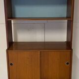 Vintage bookcase with compass feet from the 60s