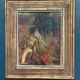 Original Swedish Oil on Panel – "The Bullfight" by Owe Wessbohn – Dated 1953 – Framed Period Piece – 59 × 51 cm