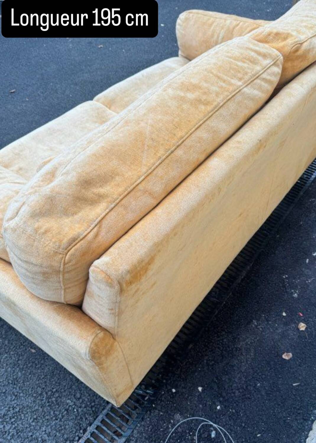 Roche Bobois 2-3 seater convertible sofa bed in velvet fabric
