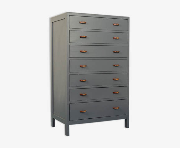 Armoire optique commode en bois métal os des années 40 modernié vintage