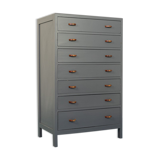 Cabinet from optical chest of drawers wood metal bone 1940s modern vintage