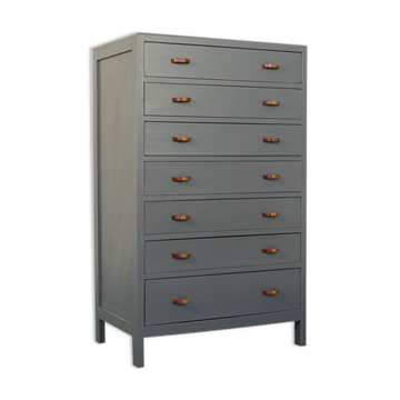 Armoire optique commode en bois métal os des années 40 modernié vintage