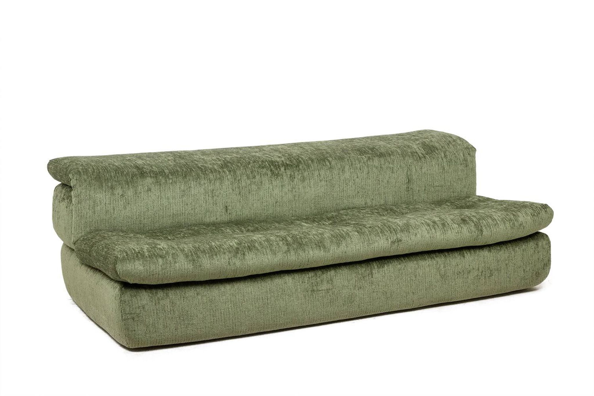 Airborne. Green velvet sofa bed. 1970s.