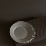 Assiette en grès pyrité artisanale