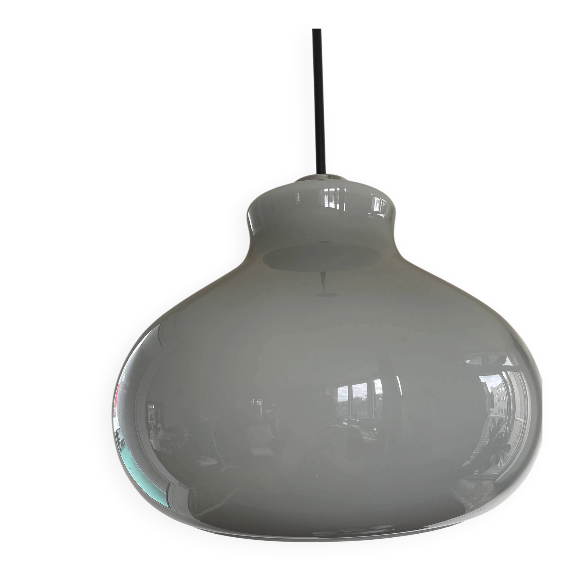 Glass, gray pendant lamp
