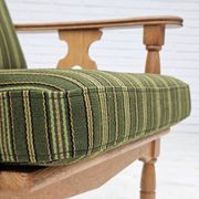 1970s, Danish design, oak wood armchair in furniture wool, original condition.
