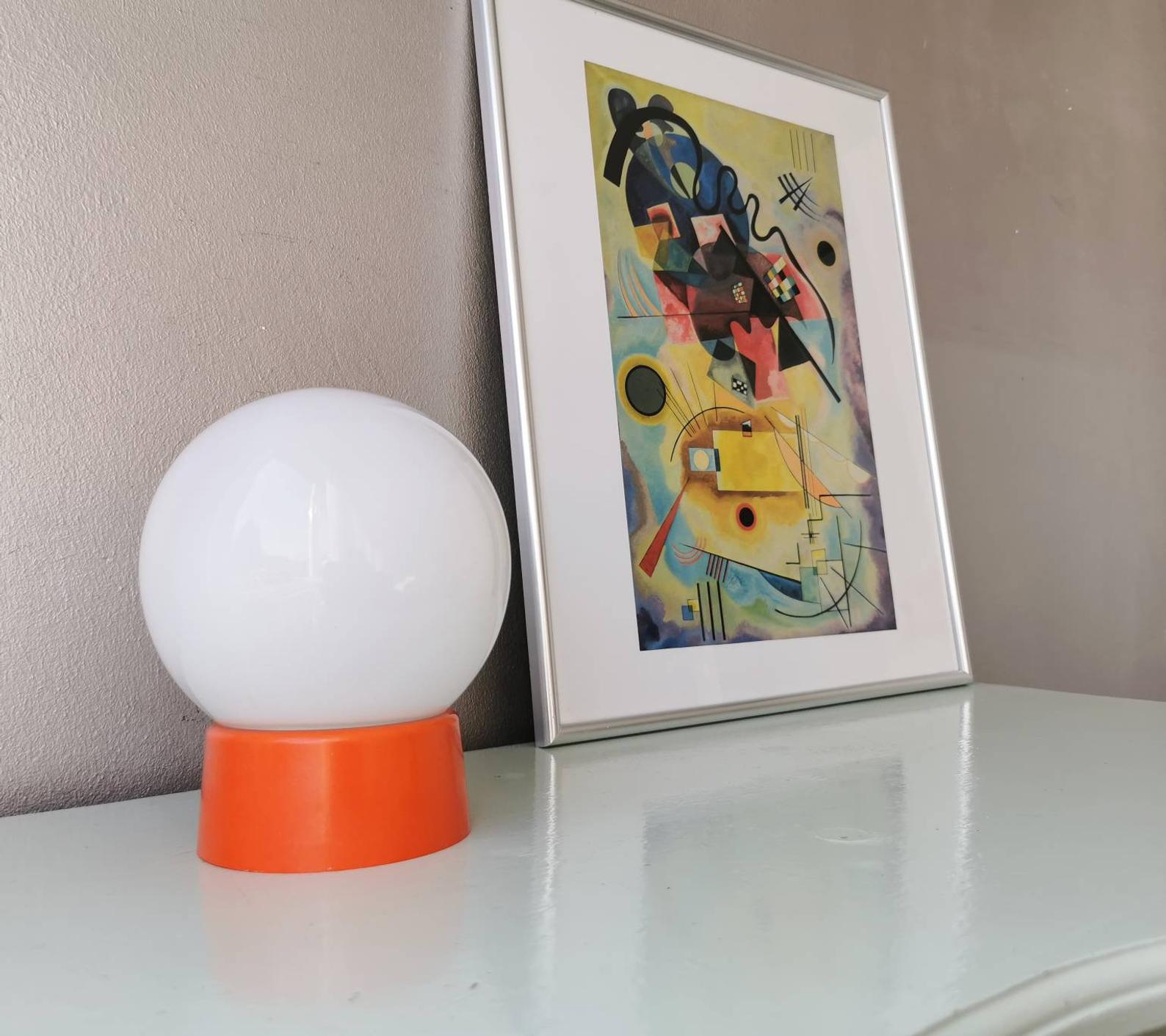 Vintage orange ceiling light 1970