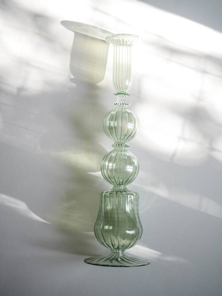 Bougeoir verre recyclé Marly vert