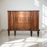 Italian art deco walnut chest of drawers, 1940s.