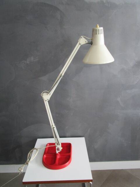 Antique architect's lamp, cast iron base
