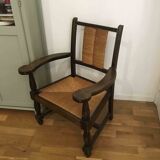 Modernist armchair in dark beech
