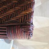 Woven rattan armchair, 1980s