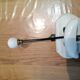 2 vintage wooden and ceramic coat hooks