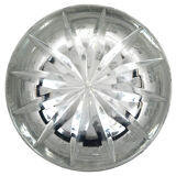 Large carved crystal vase
