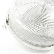 Lampe de plafond industrielle, plastique métal, Pologne, années 1970
