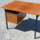 Desk of the 60s in mahogany base metal tubes 2 drawers