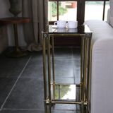 Brass side table, 1970s-1980s