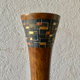 Vintage wooden vase