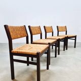 Vintage Dutch design Wengé dining chairs