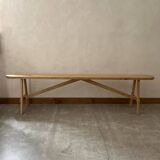 Raw wood bench