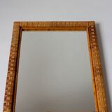 Rattan mirror, 1970s