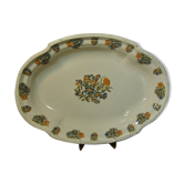 Flat ewer basin earthenware Moustiers Sud France 18th century flower solanée