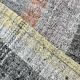 7x10 Yellow Black Striped Vintage Rug, 220x304Cm