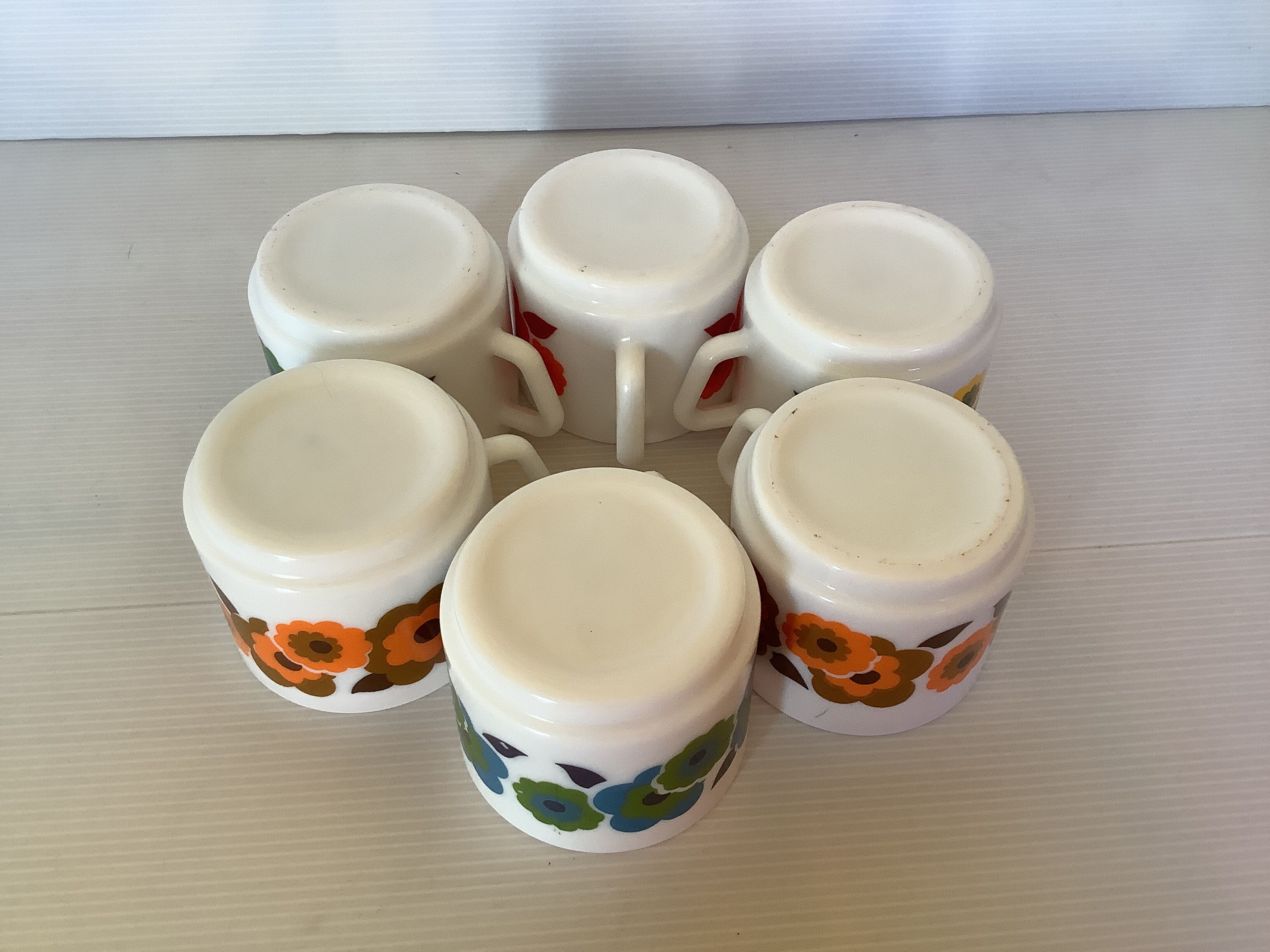 6 lotus mug cups