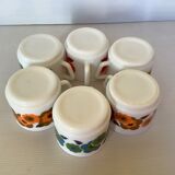 6 lotus mug cups