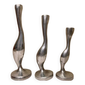 Trio Bougeoir Aluminium