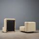 Lot de 4 fauteuils Arflex 9000 vintage en tissu, design Tito Agnoli, années 1970