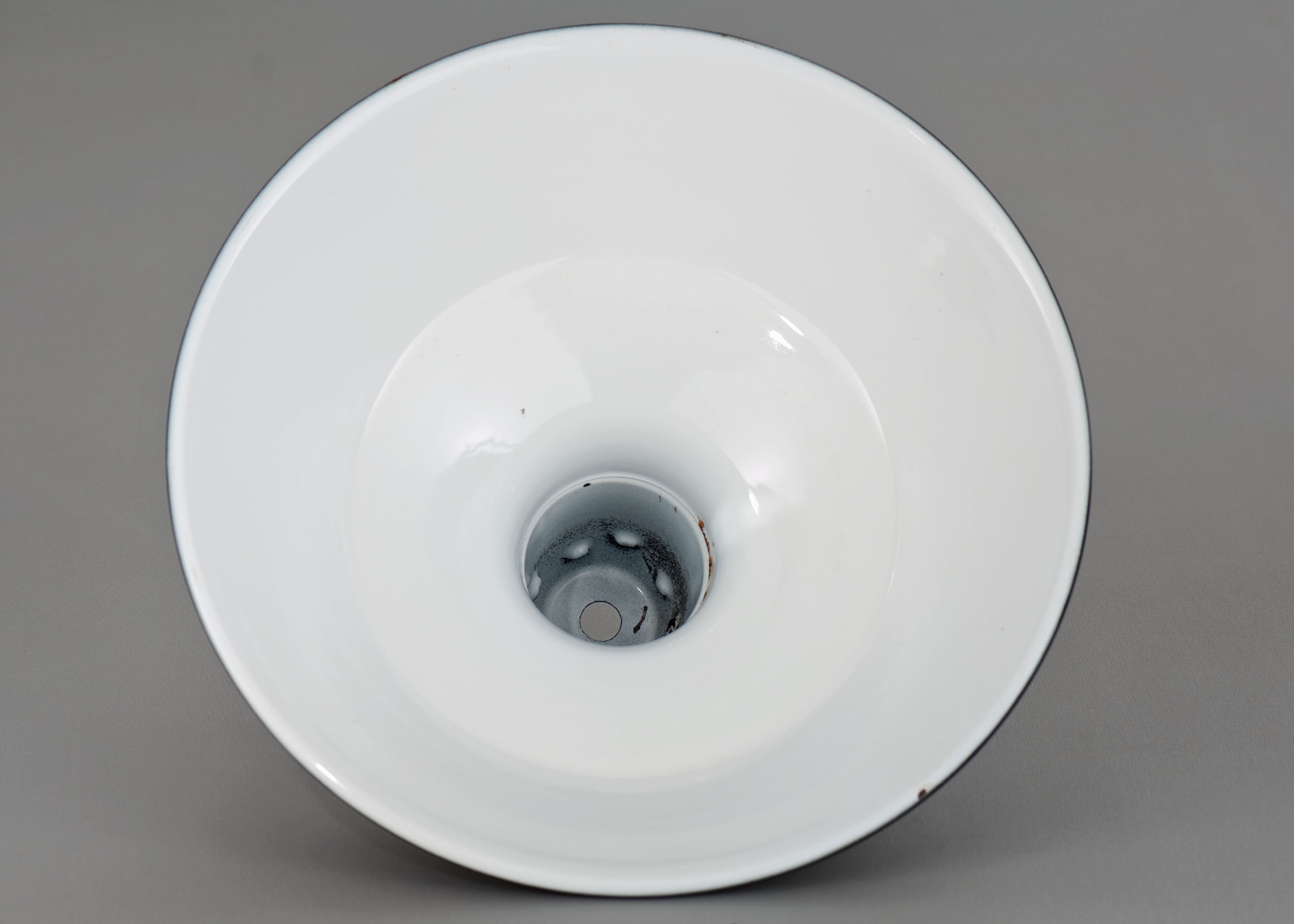 Industrial suspension in enamelled sheet anthracite gray 36cm size M 1960