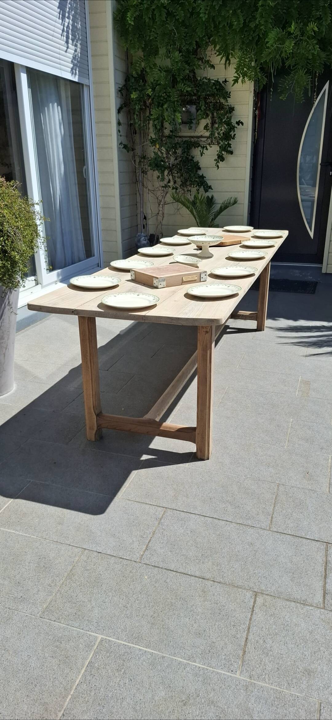 Large renovated old farmhouse table