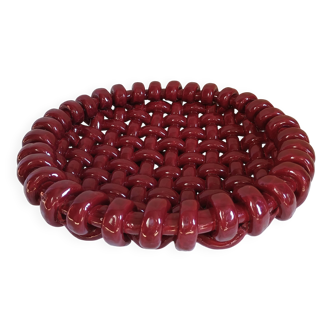 Woven fruit basket Jérôme Massier Vallauris bordeaux