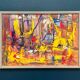 Original Swedish Oil on Panel - 'Komposition' by Daniel Raphaël - Signed - Vintage and Framed - 53 x 38 cm (20.9" x 15")