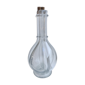 Carafe à liqueur à compartiments en verre moulé début XXème