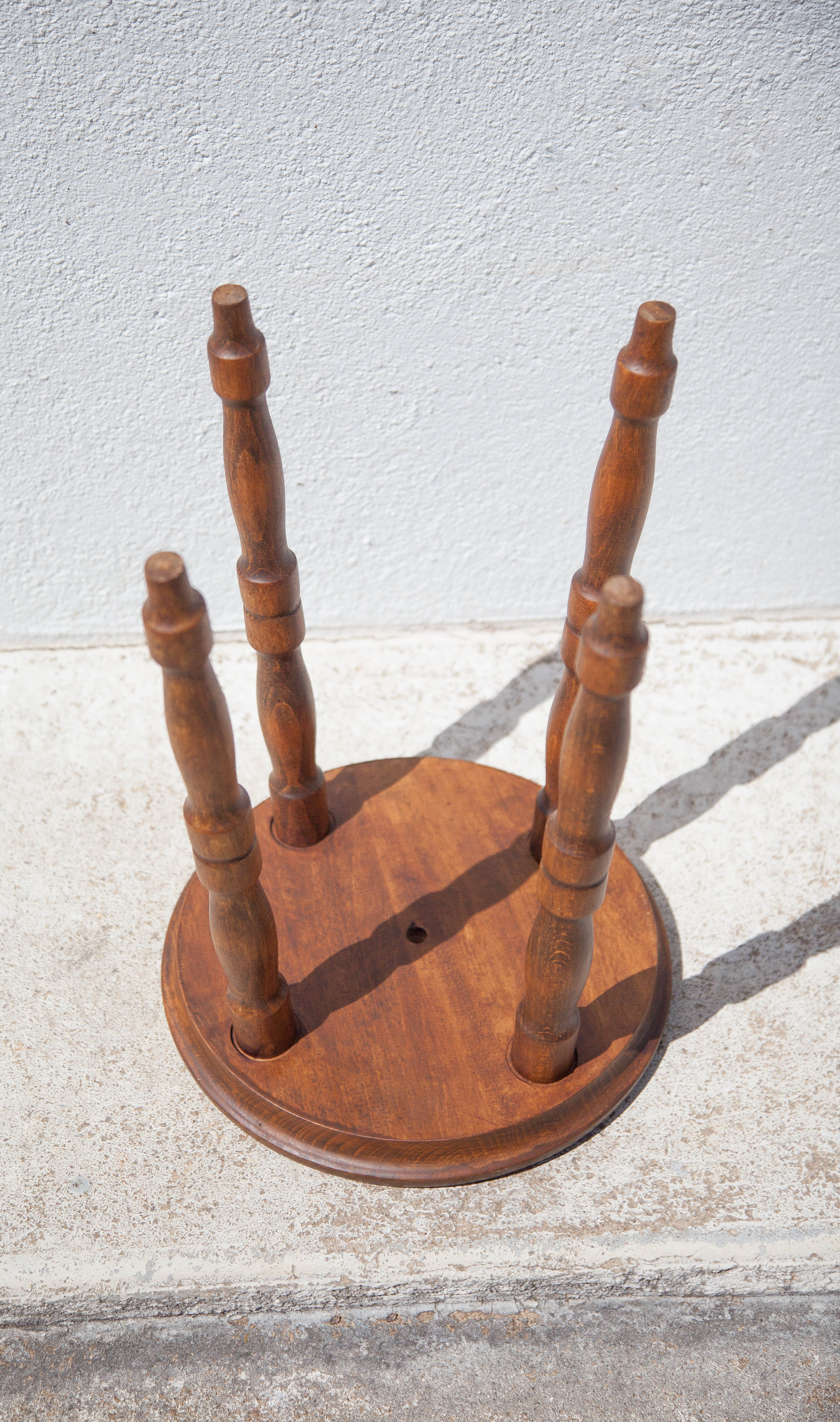 Vintage stool, wooden stool, side stool, plant holder