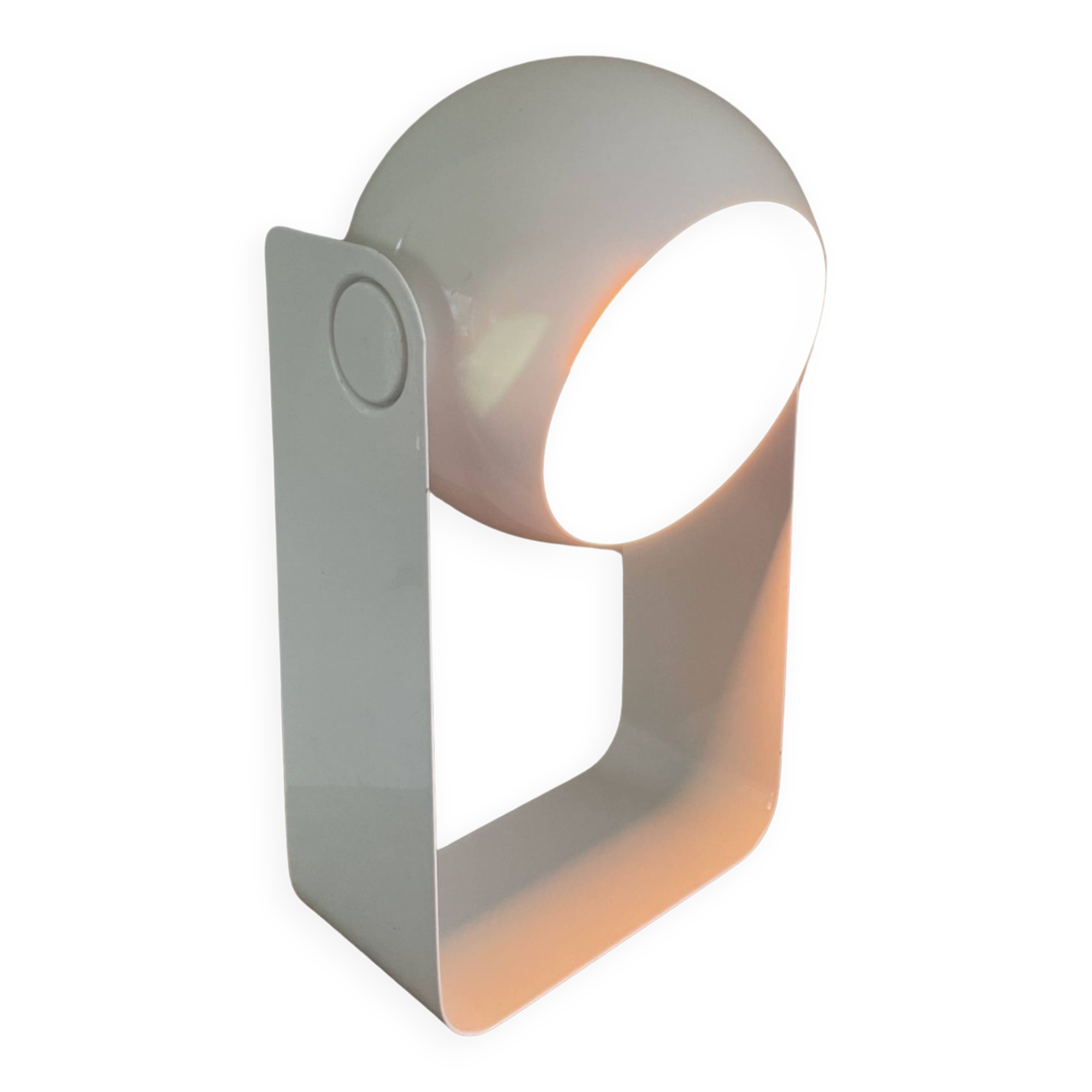 Vintage Table Lamp White Space Age Look Massive 90's design