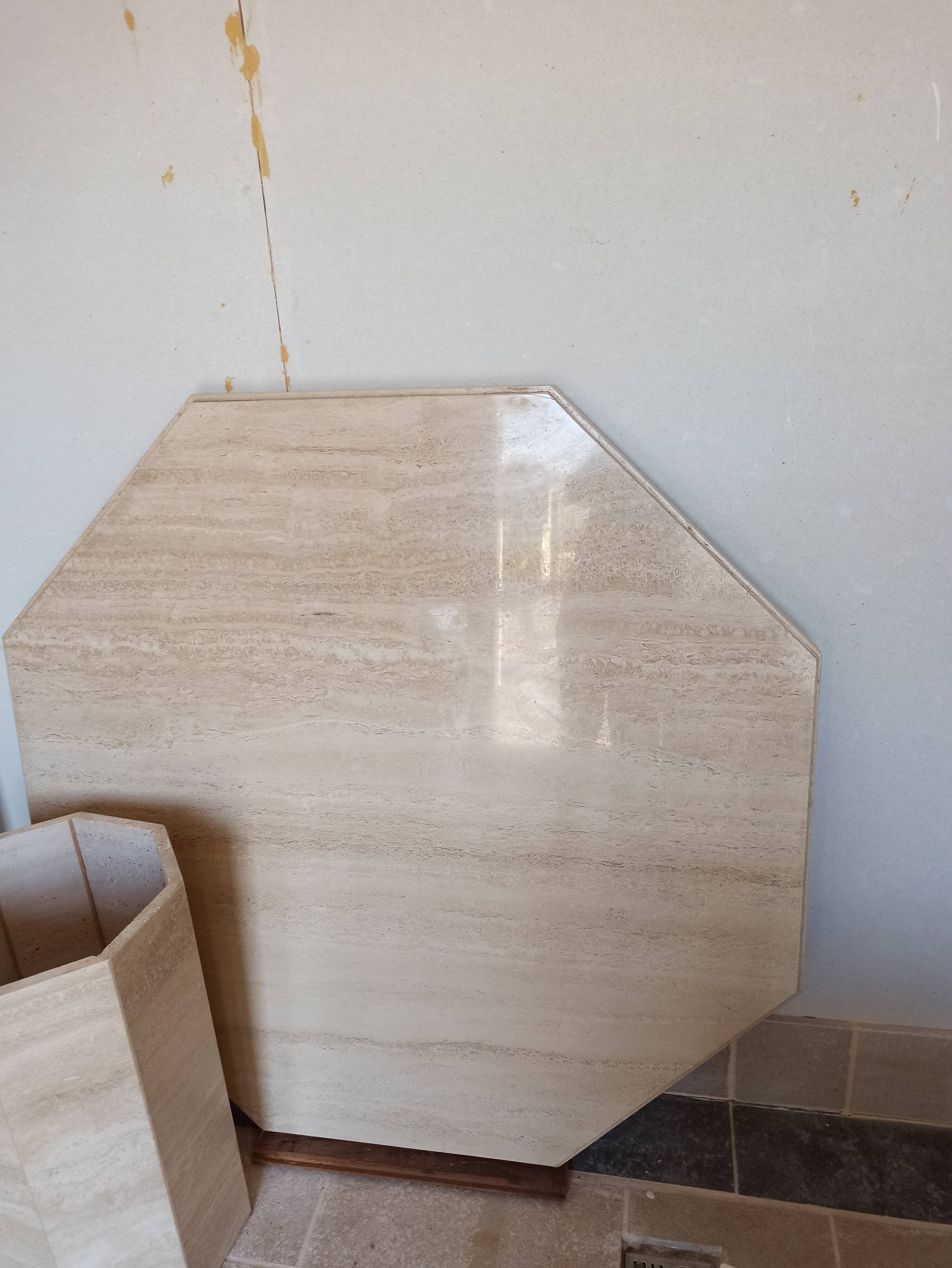 Travertine table