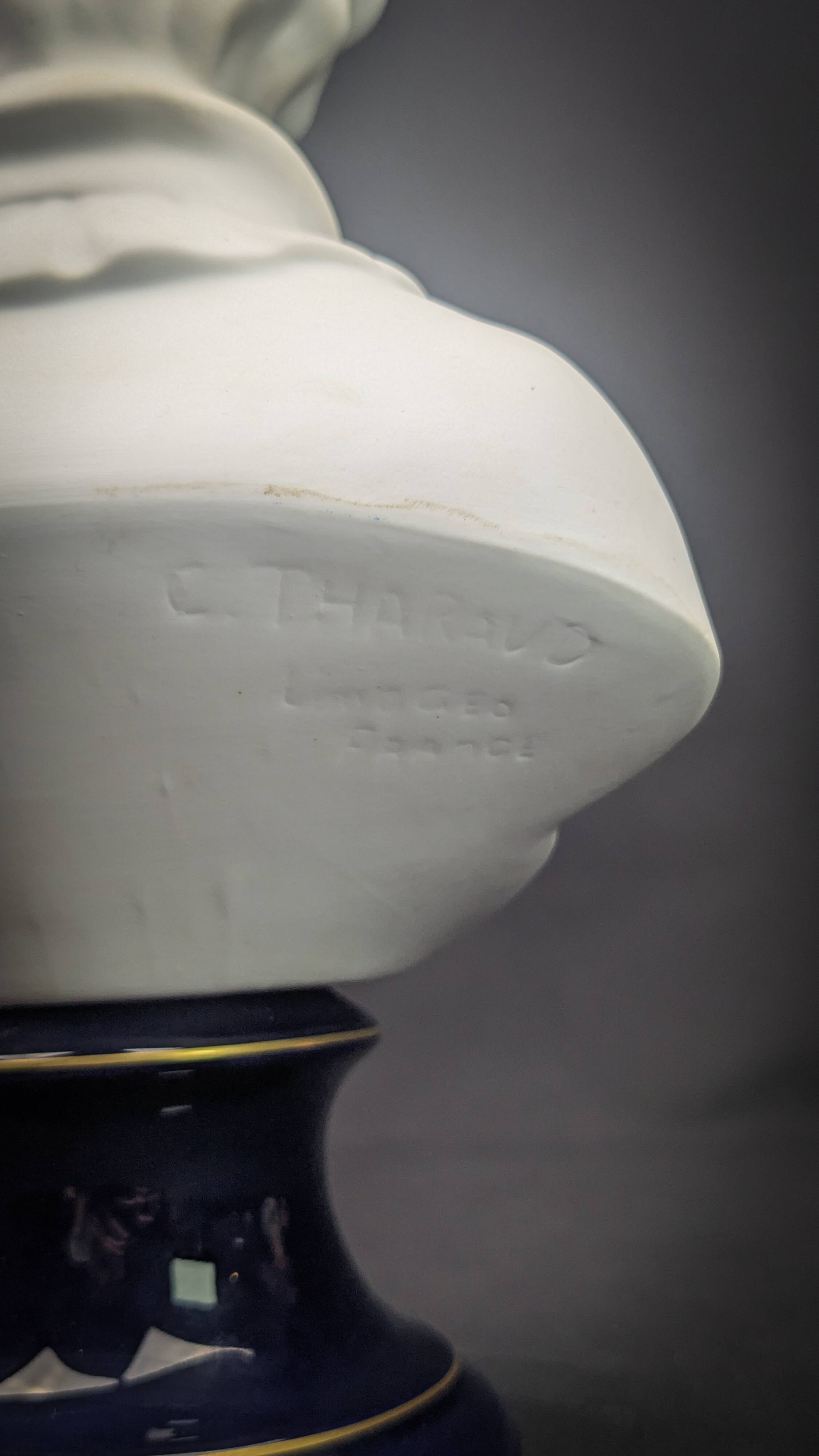 Child bust of Alexandre Brongniart, Limoges porcelain, Camille Tharaud