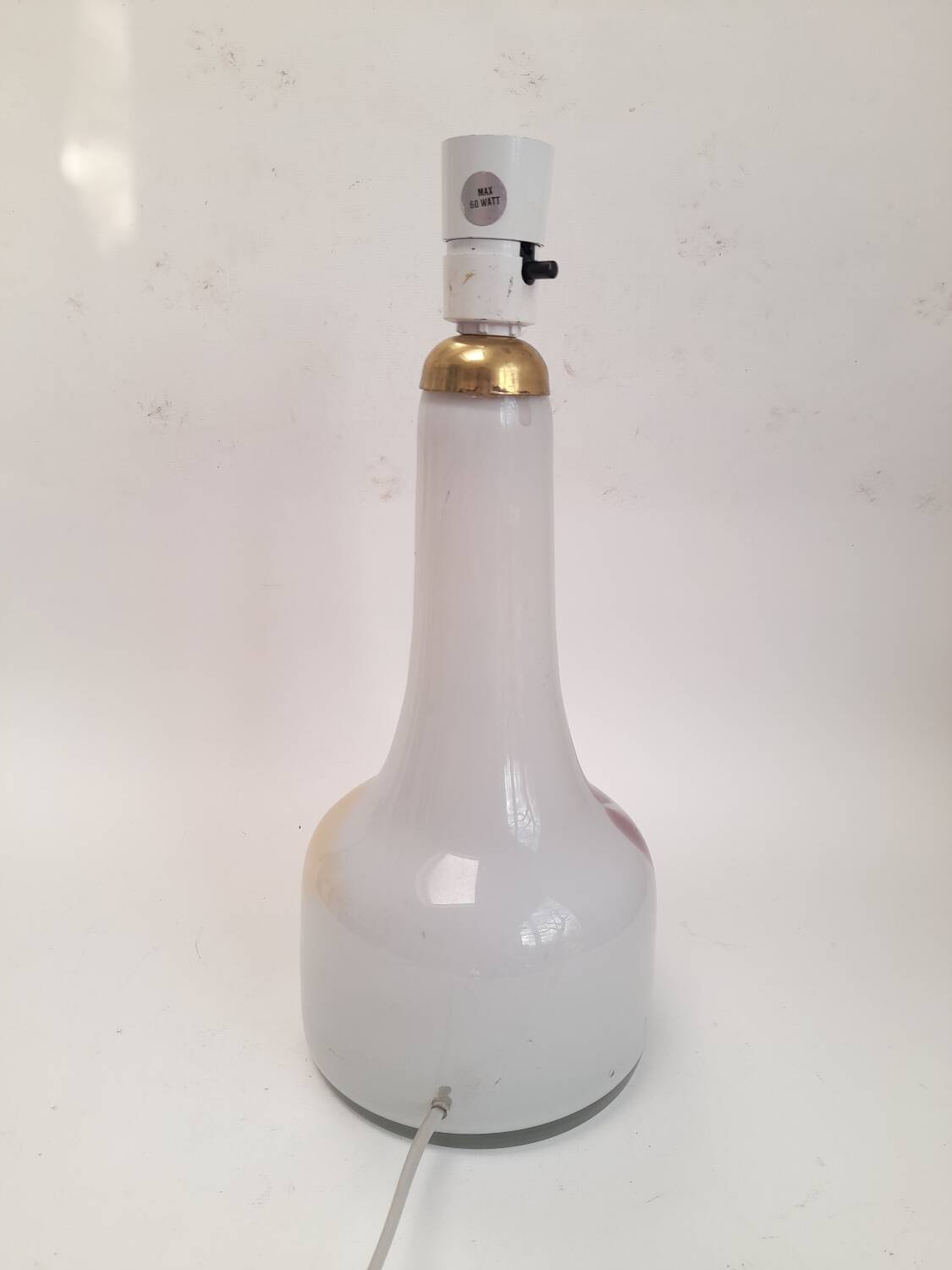 Large Holmegaard lamp base in coloured glass